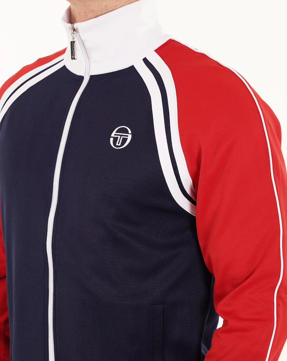 Sergio Tacchini Ghibli Track Top Navy Red - Image 3