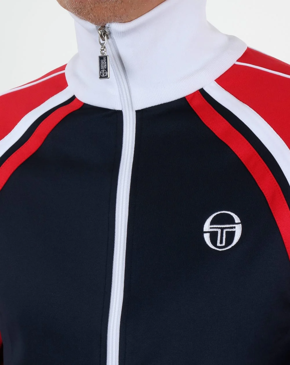 Sergio Tacchini Ghibli Track Top Navy/Red - Image 2