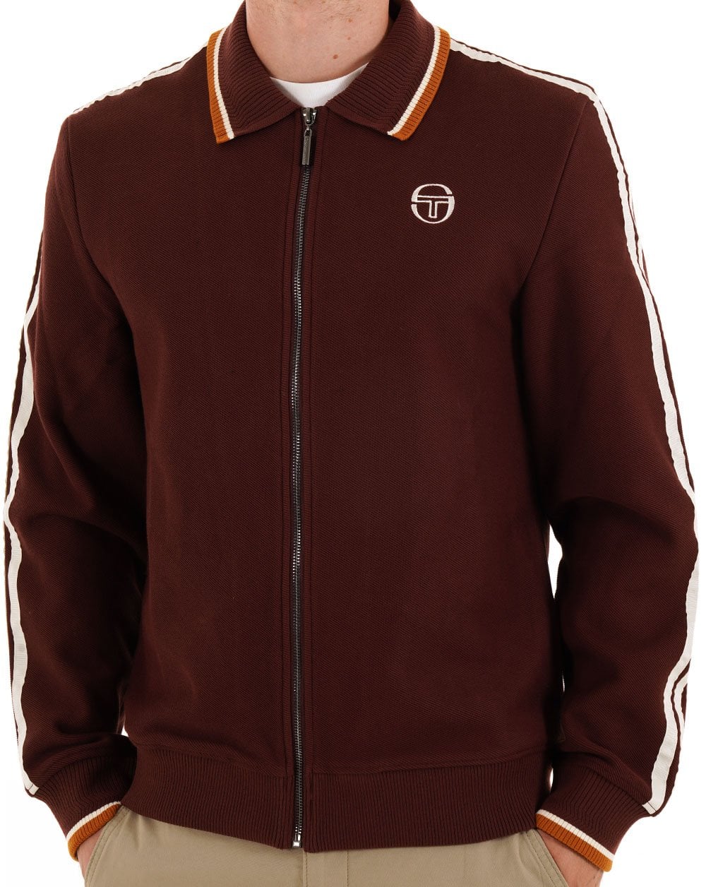Sergio Tacchini Giorno Track Top Dark Brown - Image 2