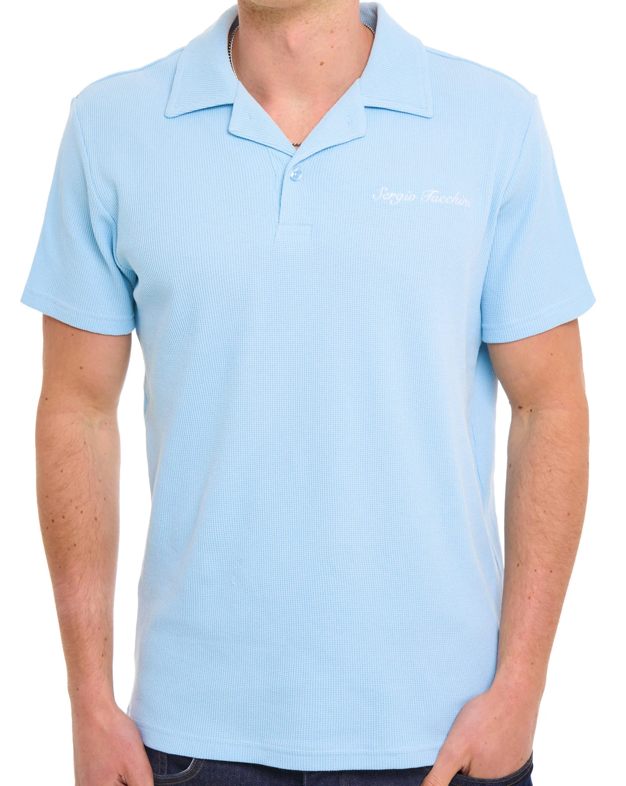 Sergio Tacchini Revere Collar Polo Sky - Image 4