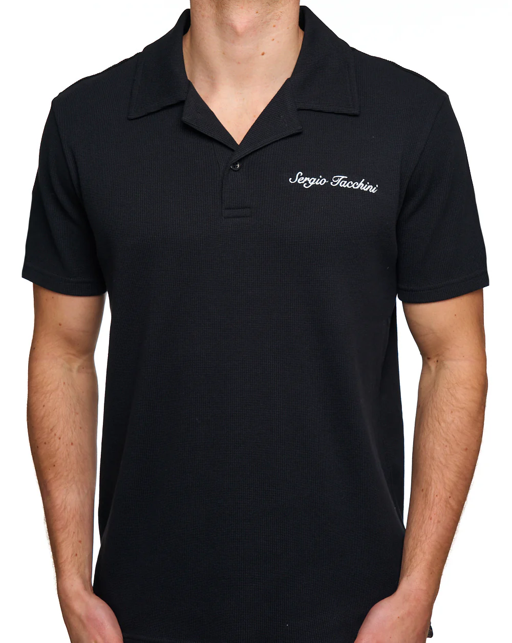 Sergio Tacchini Signature Revere Polo Black - Image 4