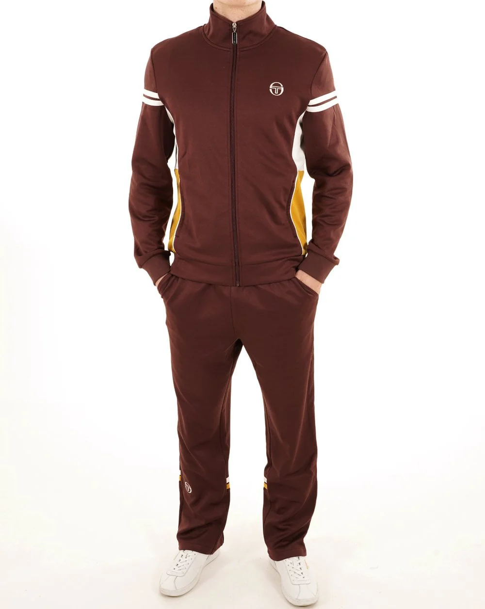 Sergio Tacchini Mambo Track Top Dark Brown - Image 3