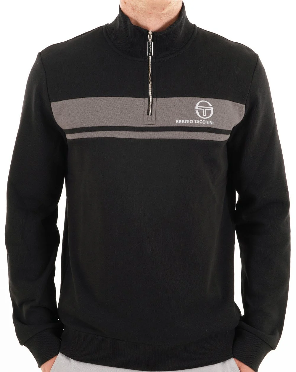 Sergio Tacchini Masters 1/4 Zip Sweat Black - Image 2