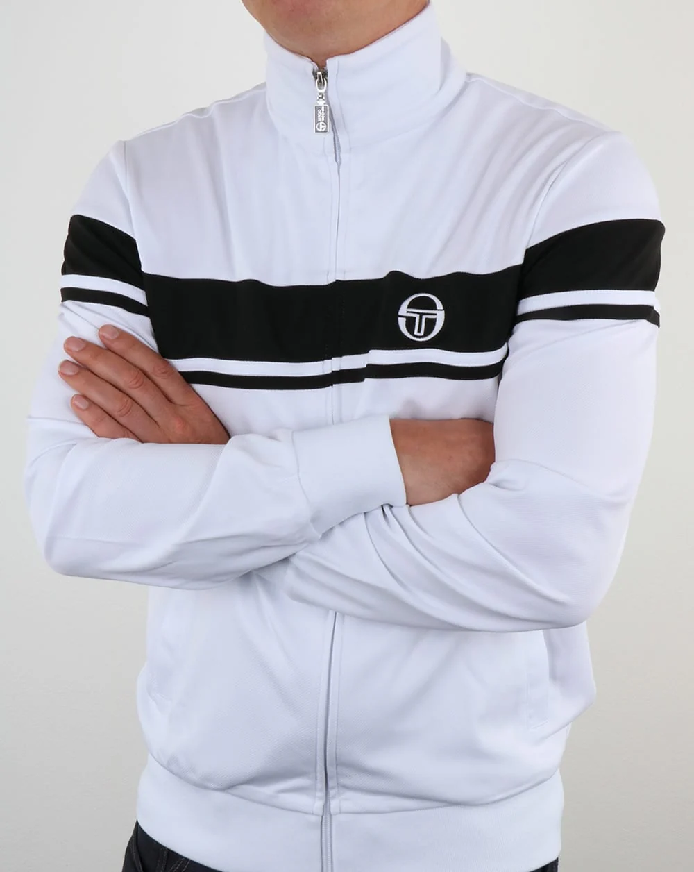 Sergio Tacchini Masters II Track Top White/Black - Image 4