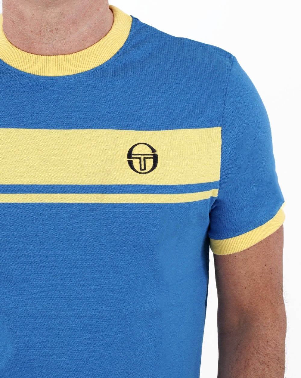 Sergio Tacchini Masters T Shirt Blue/Yellow - Image 2