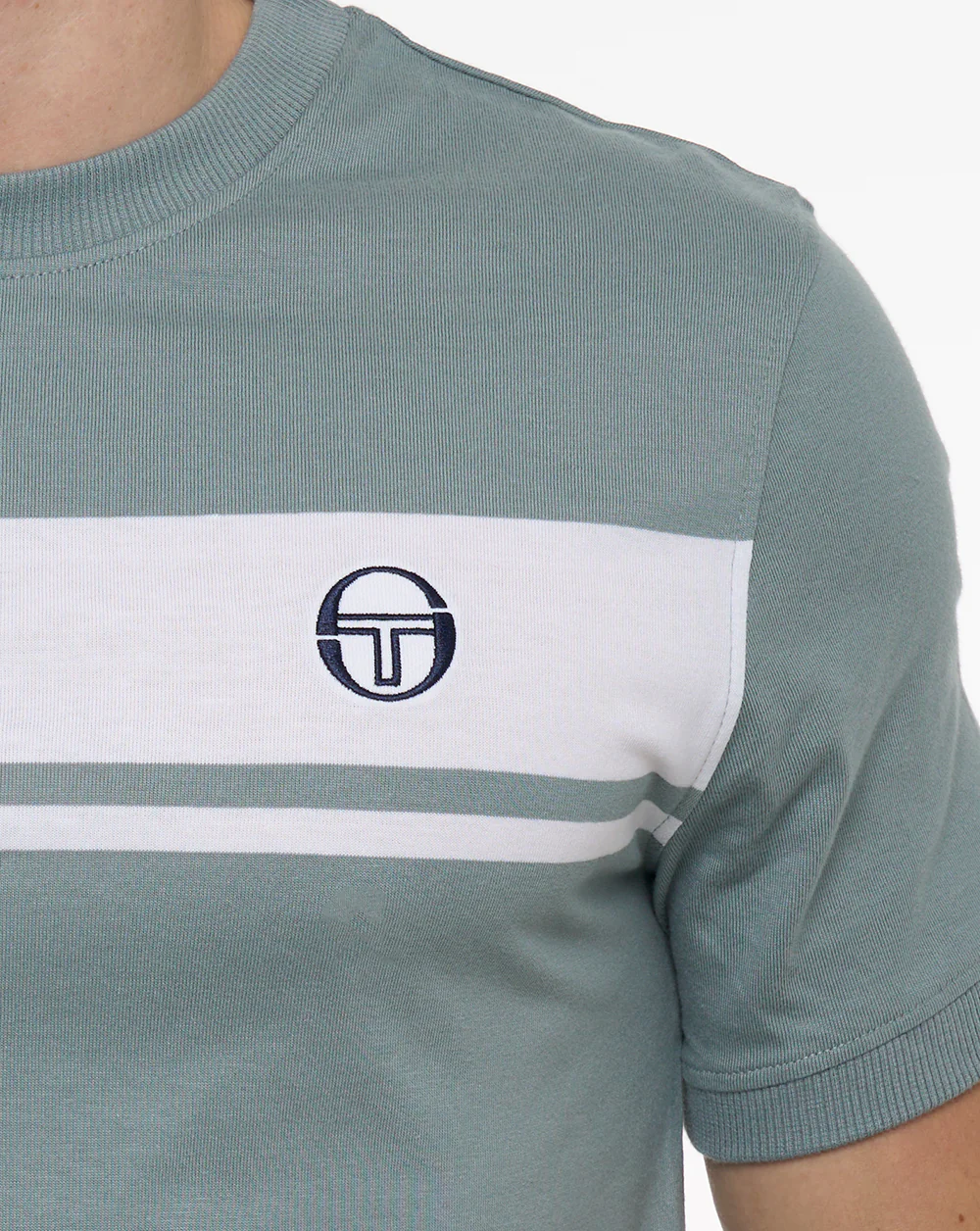 Sergio Tacchini Masters T Shirt Lead/White - Image 3
