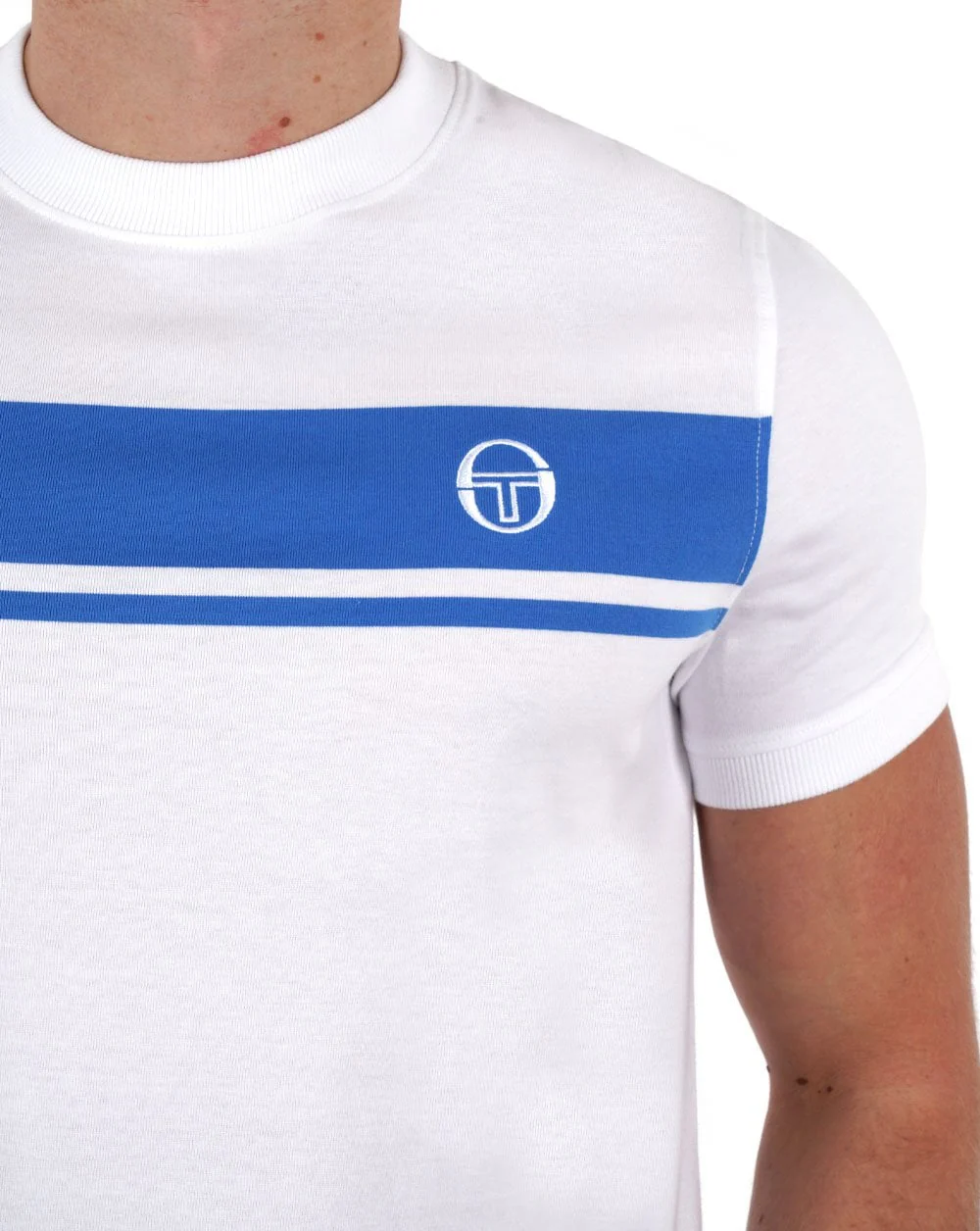 Sergio Tacchini Masters T Shirt White/Blue - Image 2