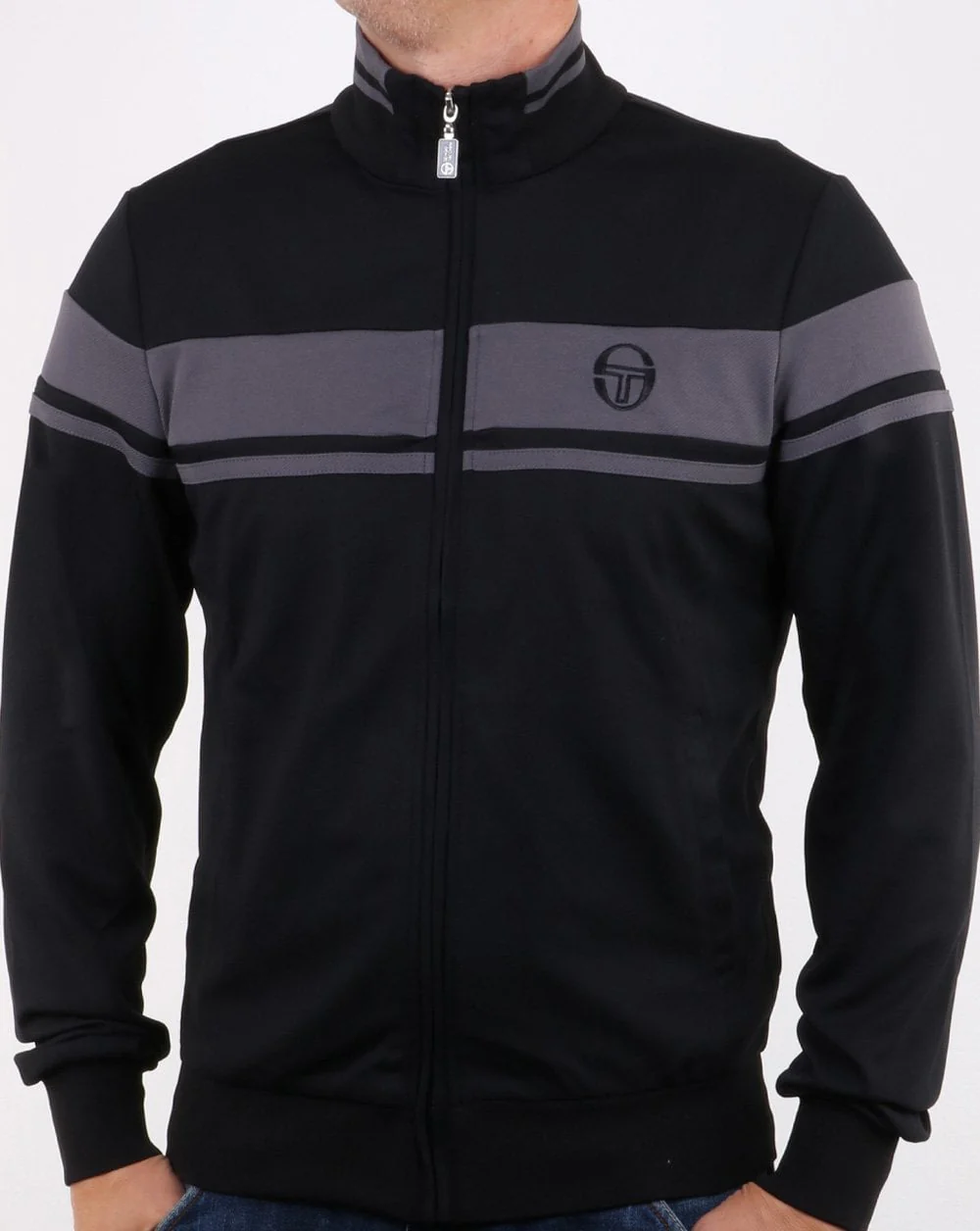 Sergio Tacchini Masters Track Top Black/grey - Image 2
