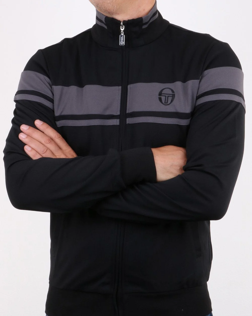 Sergio Tacchini Masters Track Top Black/grey - Image 4