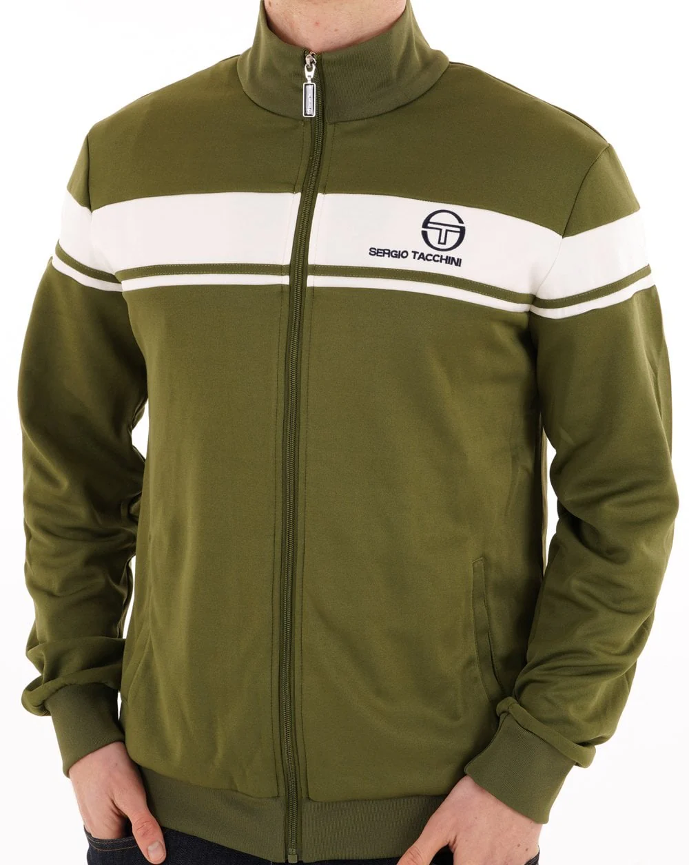 Sergio Tacchini Masters Track Top Khaki Gardenia - Image 3
