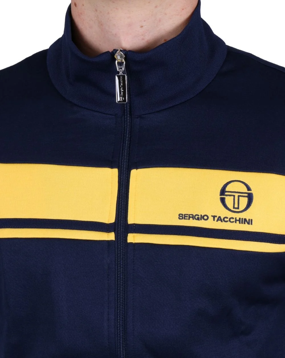 Sergio Tacchini Masters Track Top Navy Yellow - Image 2