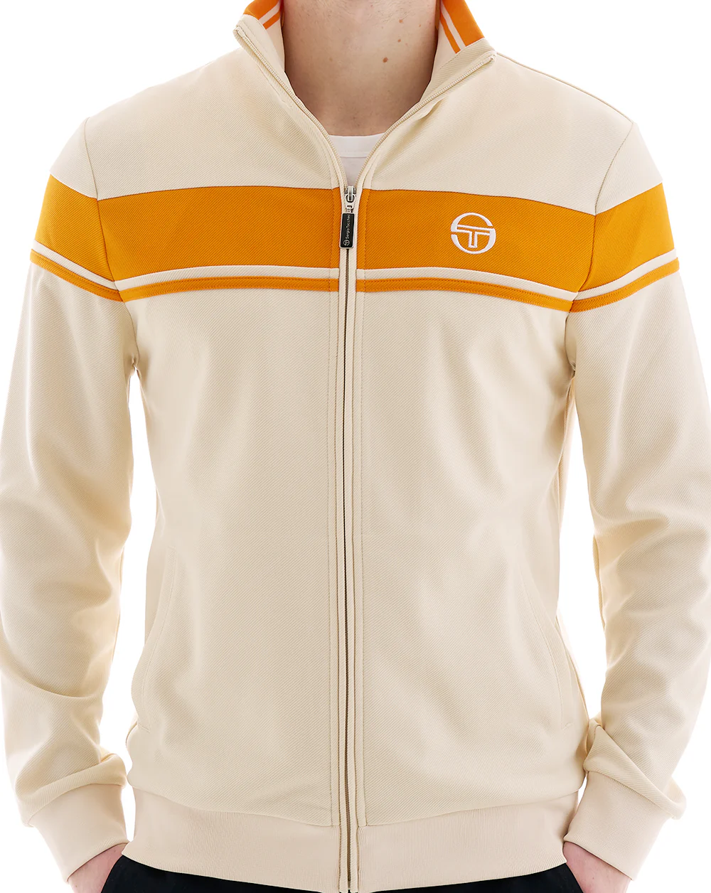 Sergio Tacchini Masters Track Top Sandshell Orange - Image 4