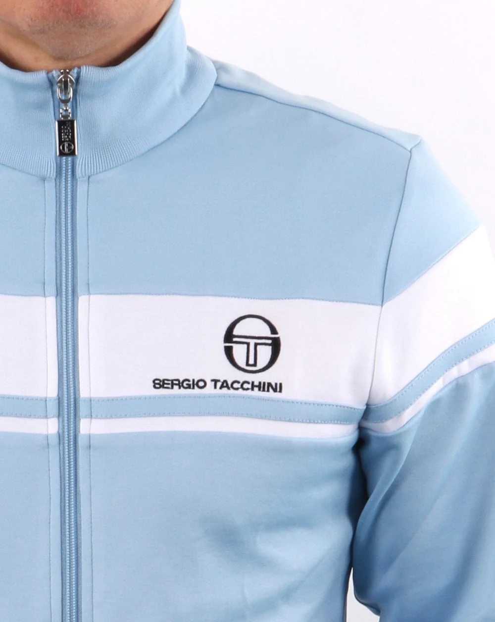 Sergio Tacchini Masters Track Top Sky Blue/White - Image 2
