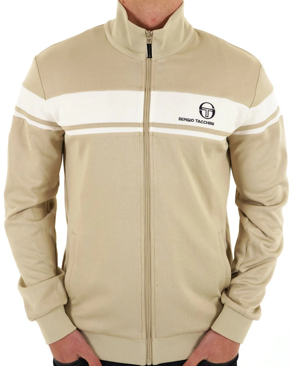 Sergio Tacchini Masters Track Top Stone/Gardenia - Image 2
