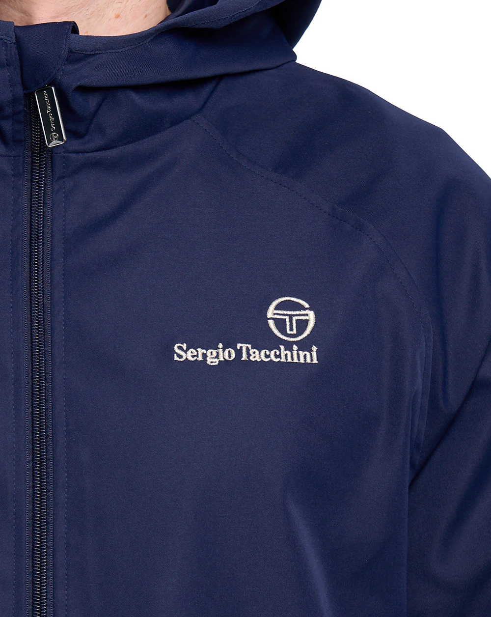 Sergio Tacchini Hooded Casual Jacket Navy Blue - Image 4