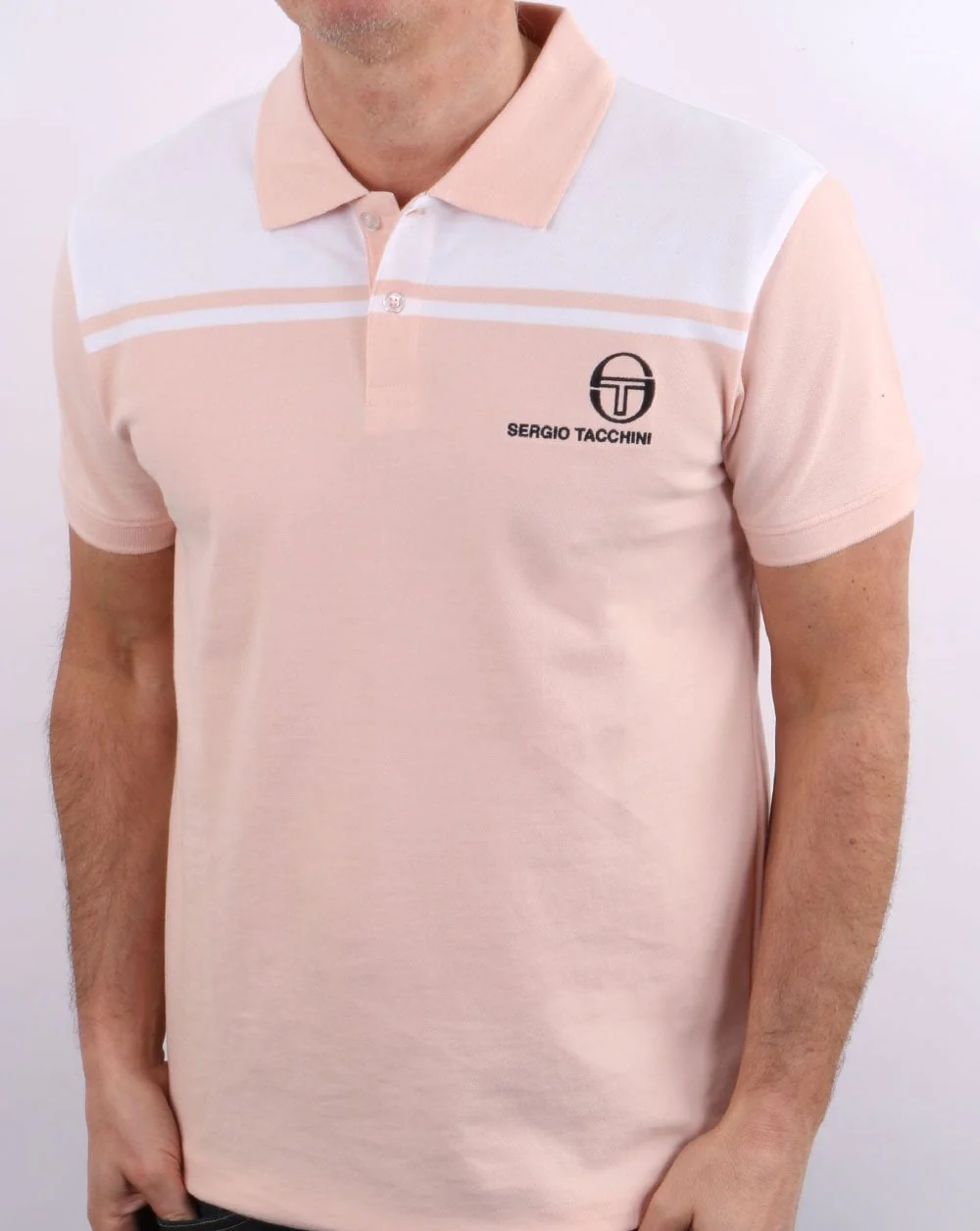 Sergio Tacchini New Young Line Polo Shirt Pink - Image 4