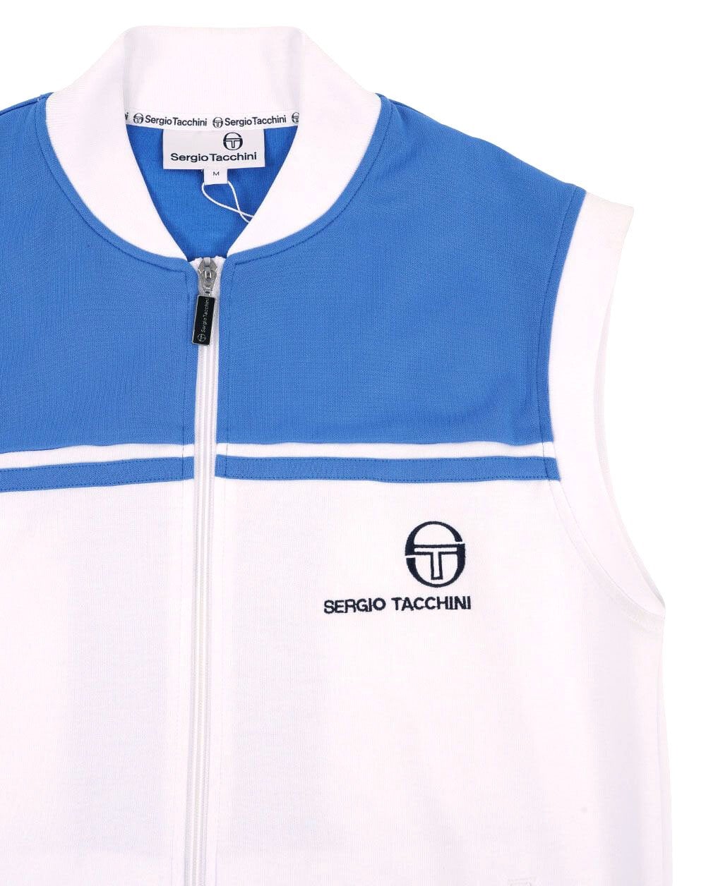 Sergio Tacchini New Young Line Sleeveless Zip White/Blue - Image 2