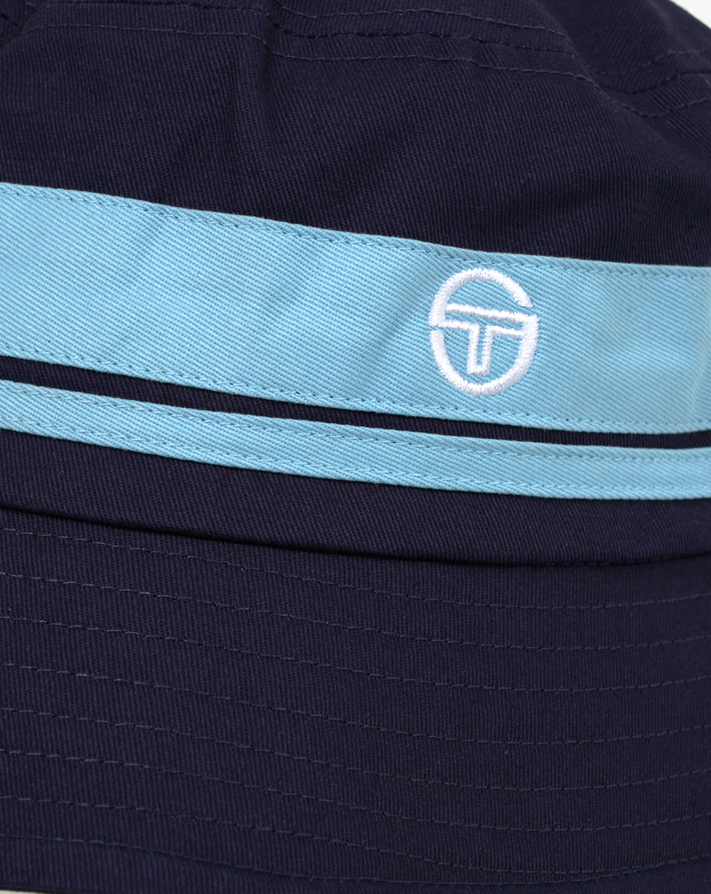 Sergio Tacchini Newsford Bucket Hat Navy Blue/Baltic Sea - Image 2