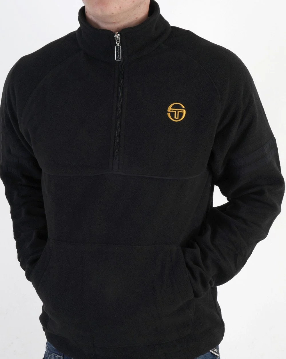 Sergio Tacchini Orion 1/4 Zip Polar Fleece Black - Image 3