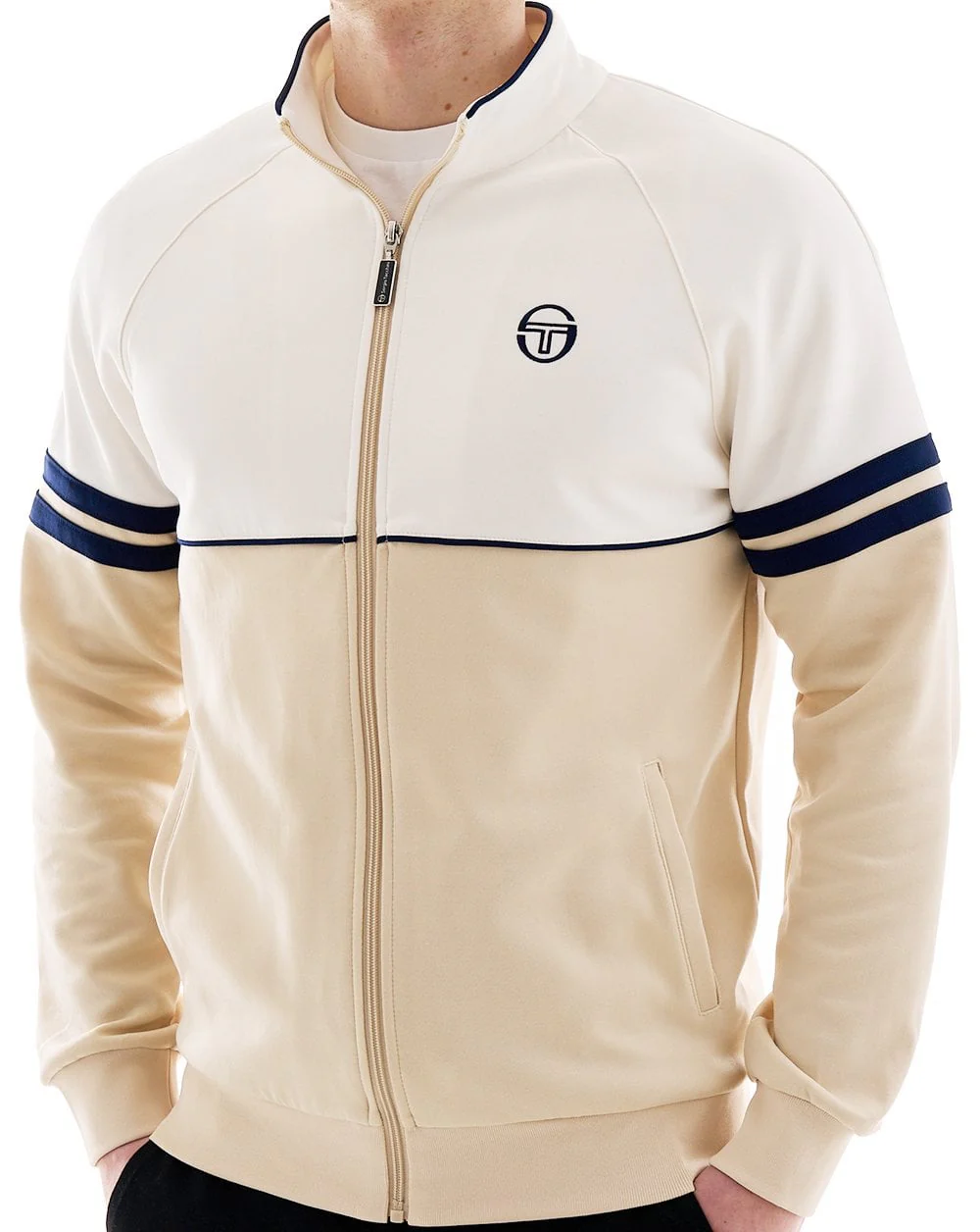 Sergio Tacchini Orion Track Top Gardenia / Sandshell - Image 4