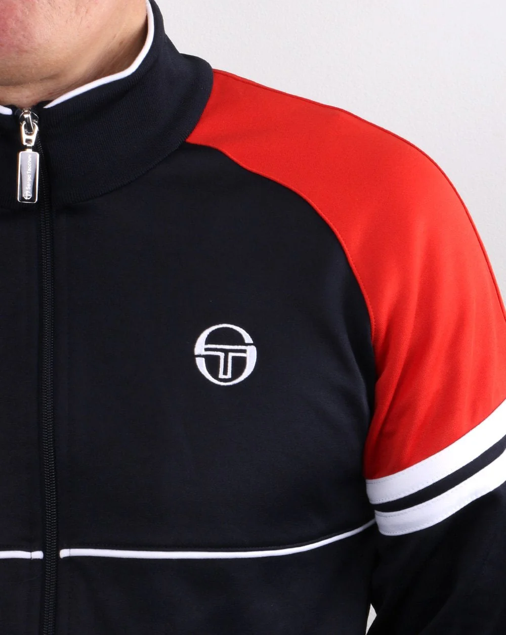 Sergio Tacchini Orion Track Top Navy/Red - Image 3