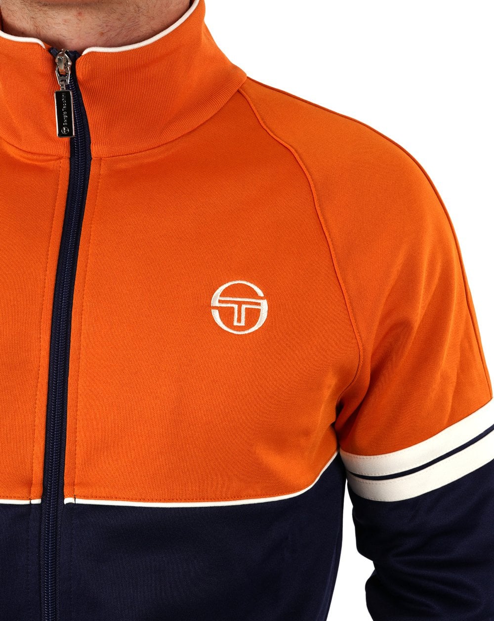 Sergio Tacchini Orion Track Top Orange / Navy - Image 3