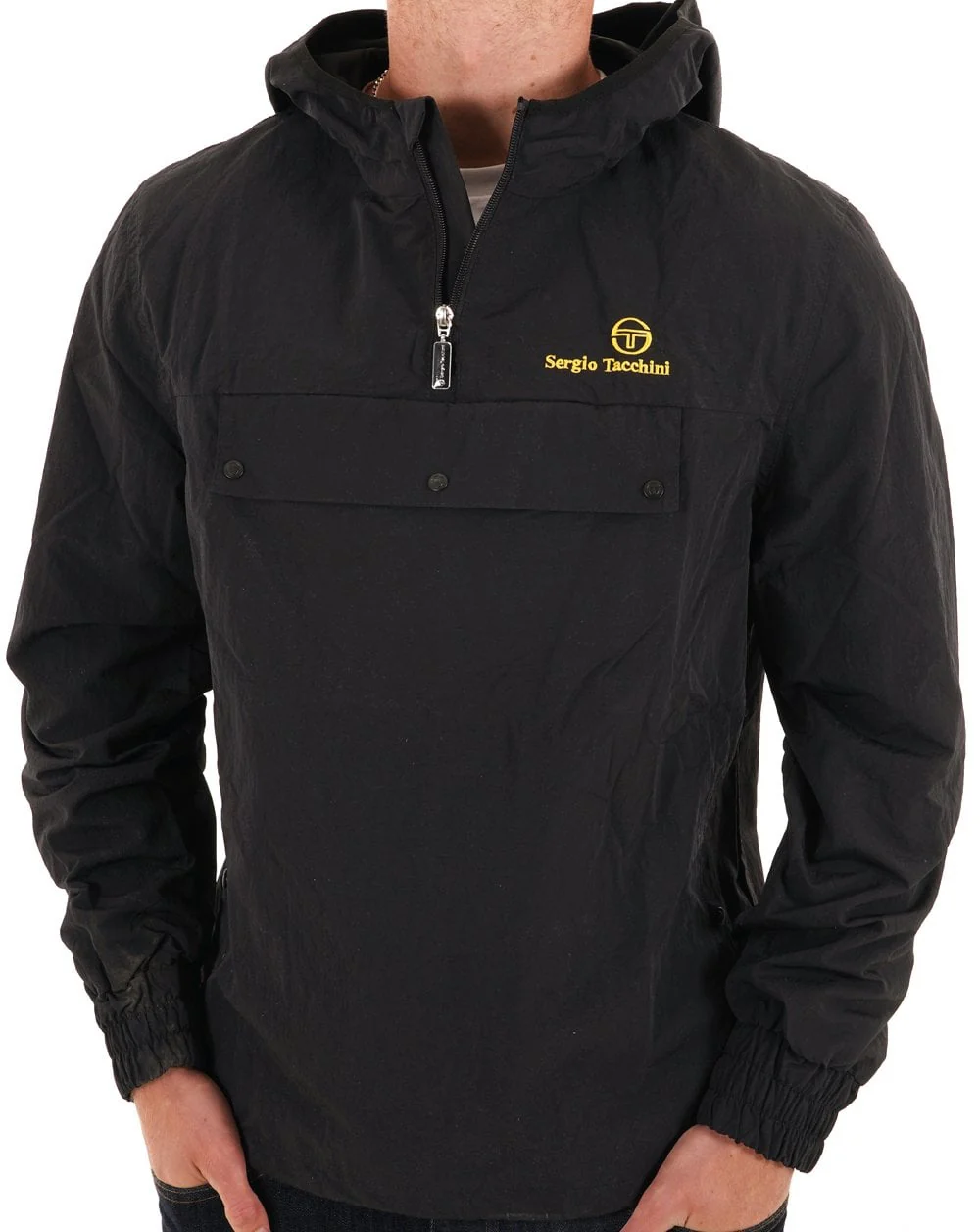 Sergio Tacchini Overhead Jacket Black - Image 3