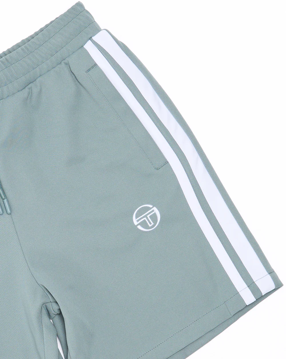 Sergio Tacchini Striped Casual Shorts Lead Grey/White - Image 2