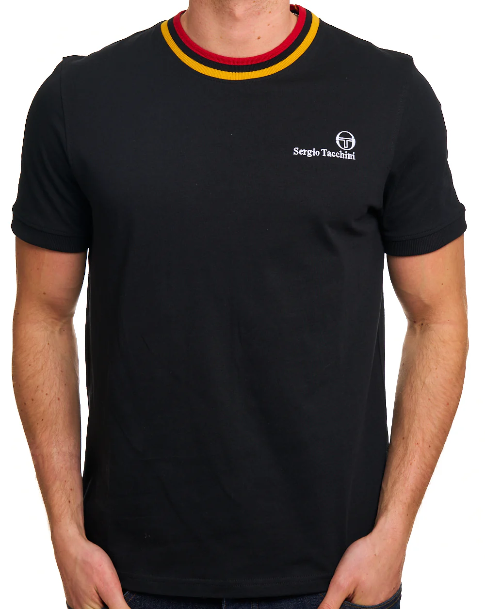 Sergio Tacchini Rainer FC T Shirt Black - Image 2