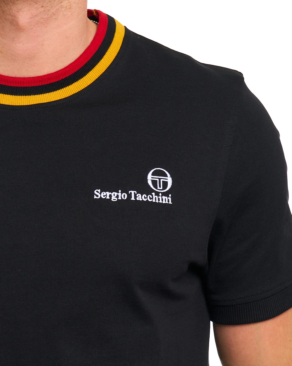 Sergio Tacchini Rainer FC T Shirt Black - Image 3