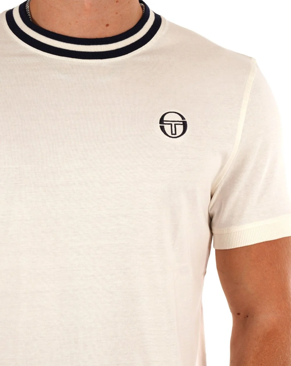 Sergio Tacchini Rainer T Shirt Gardenia/Navy - Image 2
