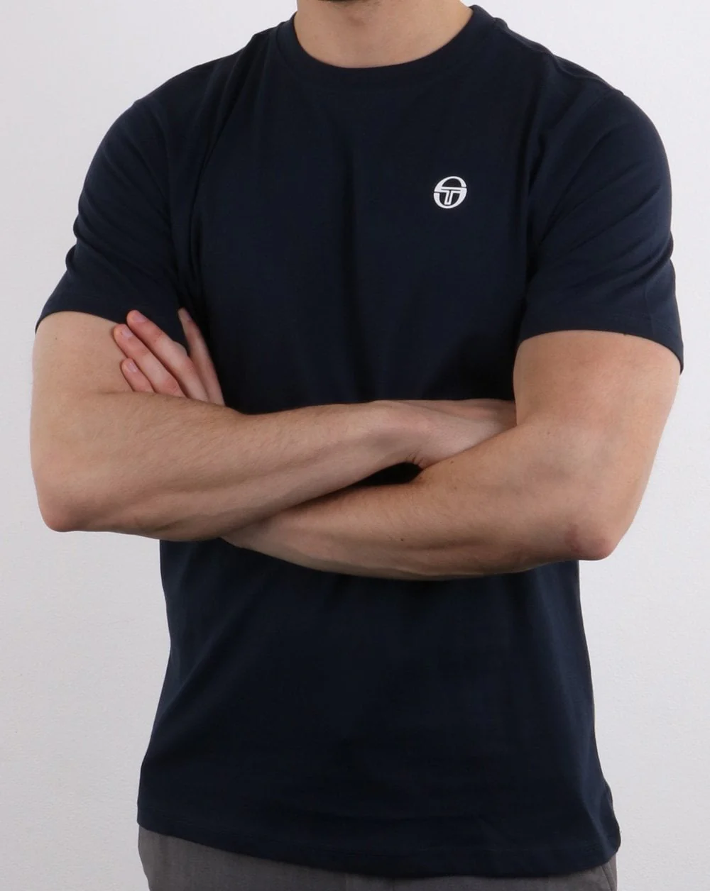 Sergio Tacchini Run T Shirt Navy/white - Image 3