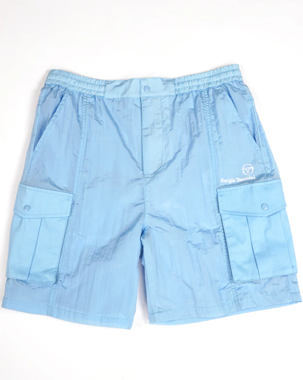 Sergio Tacchini Santino Cargo Shorts Sky Blue/White - Image 5