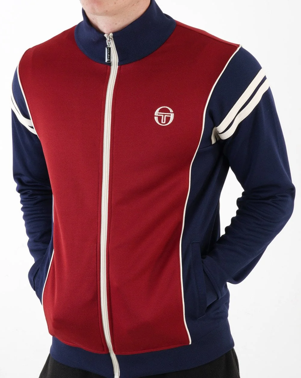 Sergio Tacchini Scirocco Track Top Merlot/Navy Blue - Image 3