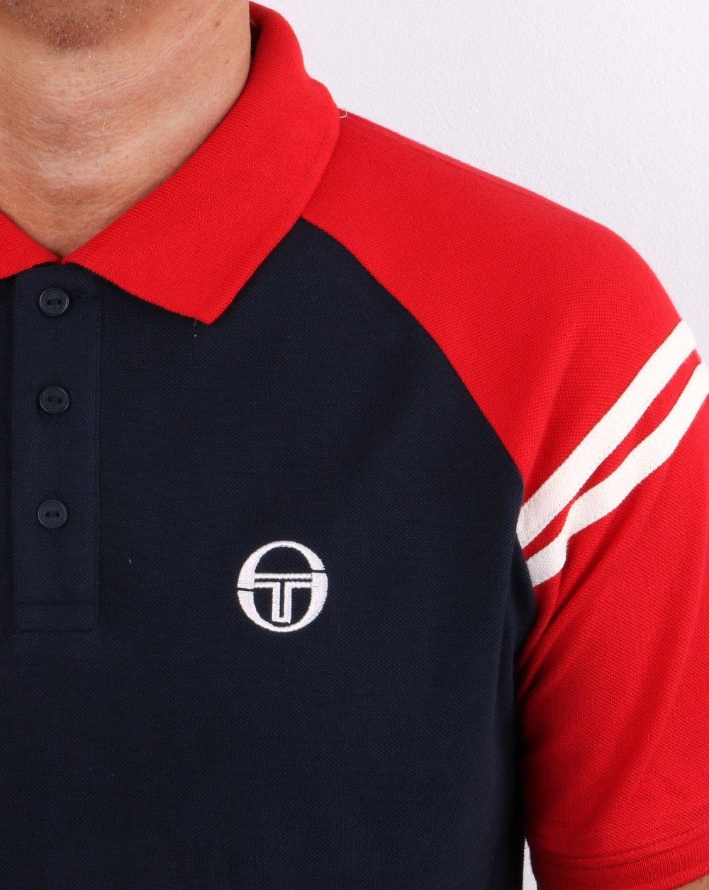 Sergio Tacchini Sonny Polo Shirt Navy/Red - Image 4