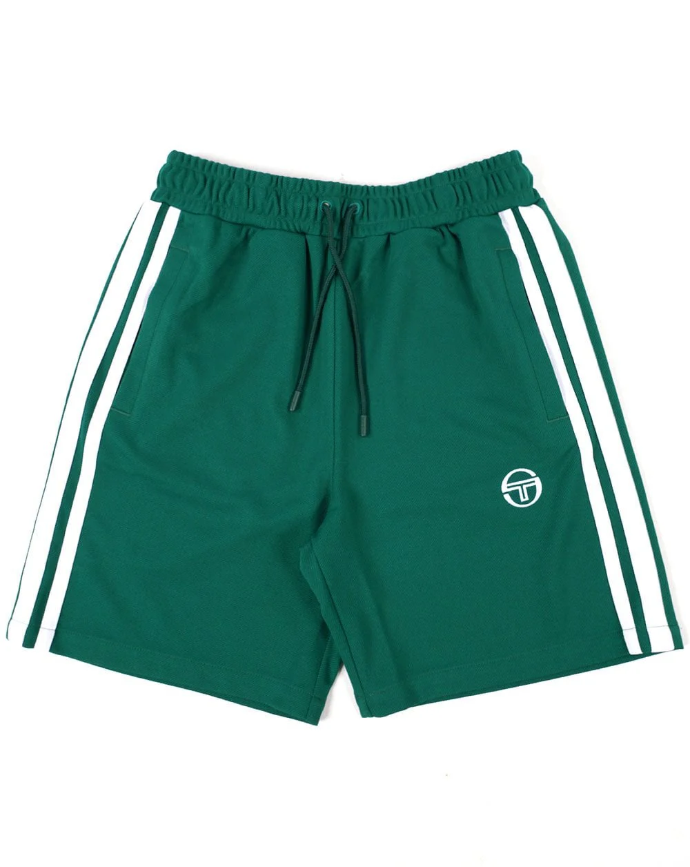 Sergio Tacchini Striped Casual Shorts Green / White