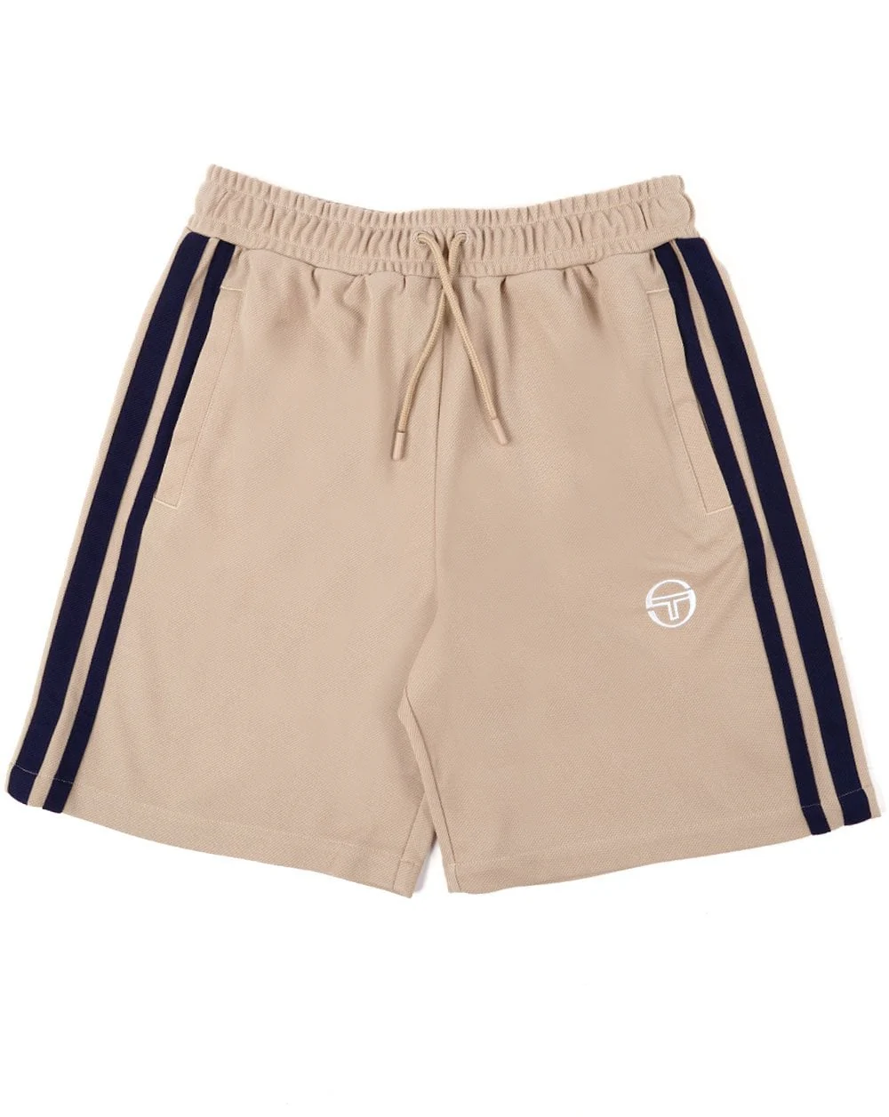 Sergio Tacchini Striped Casual Shorts Stone/Navy Blue