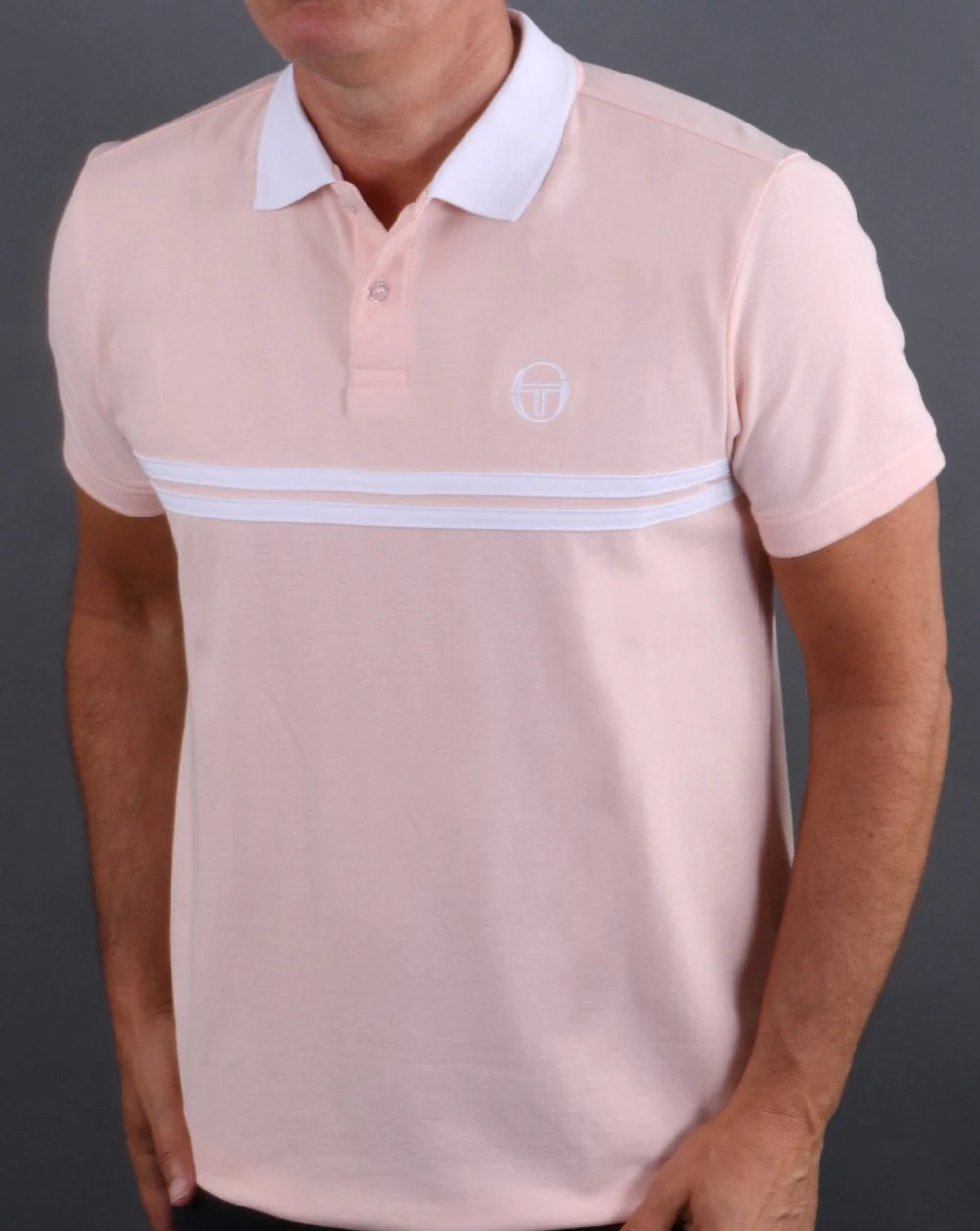 Sergio Tacchini Supermac Polo Shirt Blush Pink - Image 3
