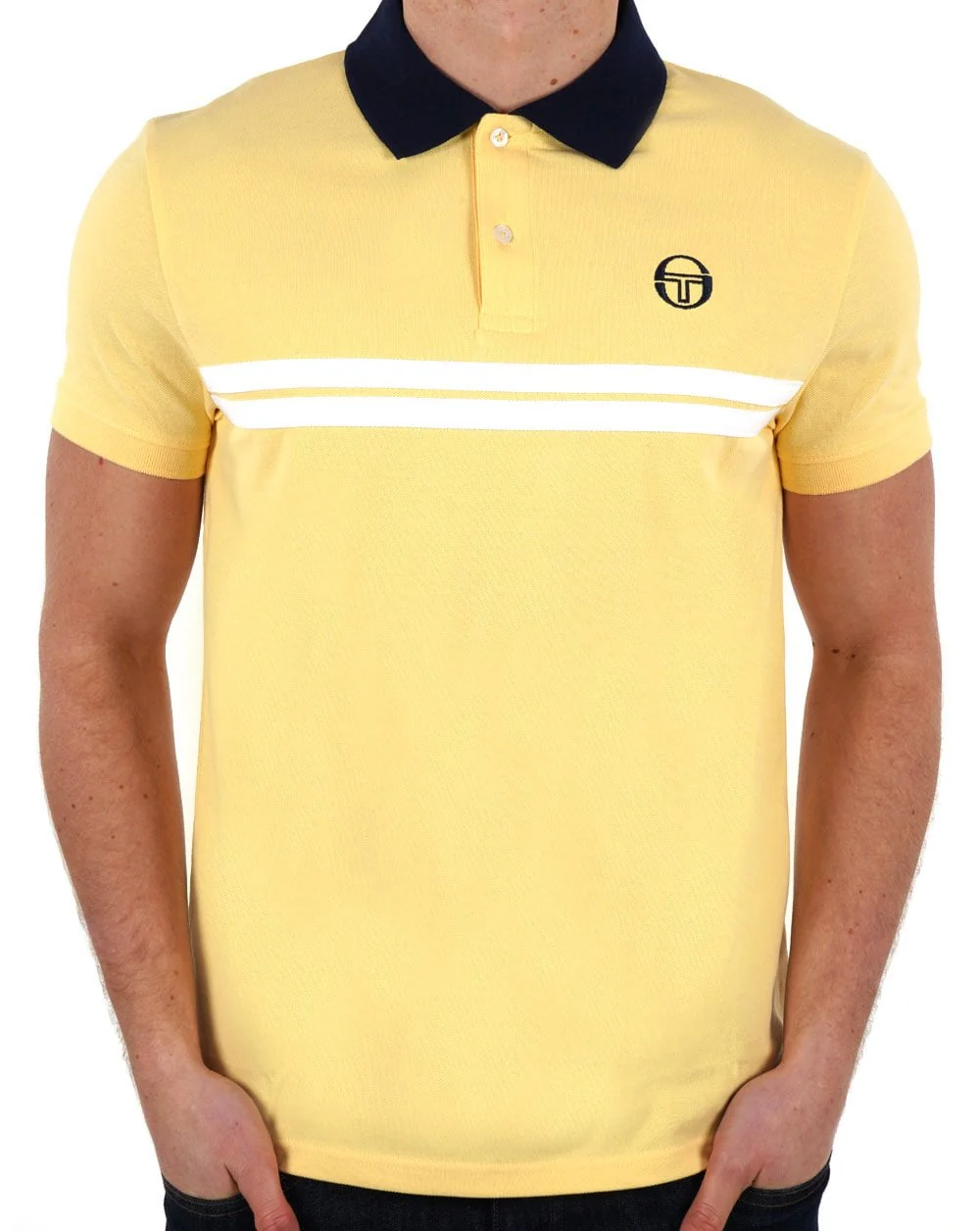 Sergio Tacchini Supermac Polo Shirt Yellow/Navy