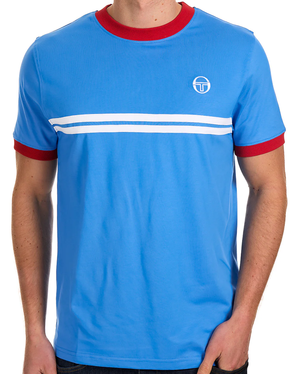 Sergio Tacchini Supermac T Shirt Blue / Red