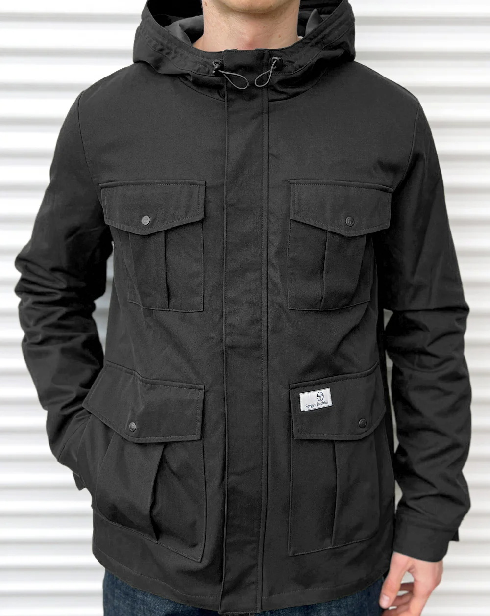 Sergio Tacchini 4 Pocket Jacket Black - Image 3
