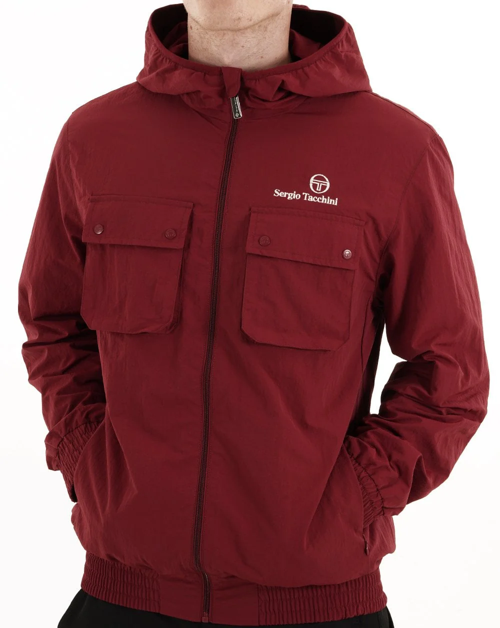 Sergio Tacchini Terrace Pocket Jacket Burgundy - Image 4