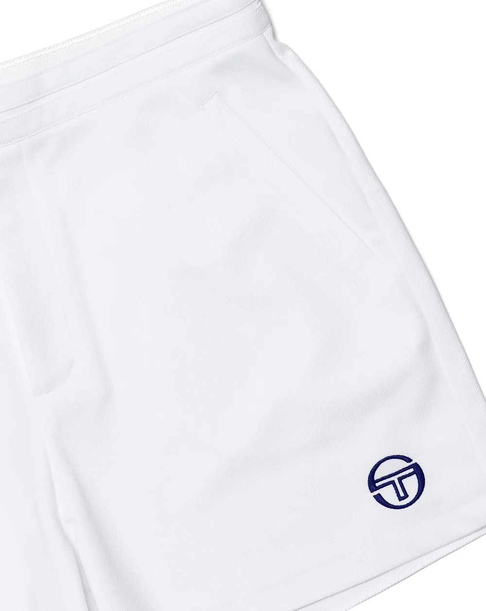 Sergio Tacchini Time Shorts White/Navy Blue - Image 2