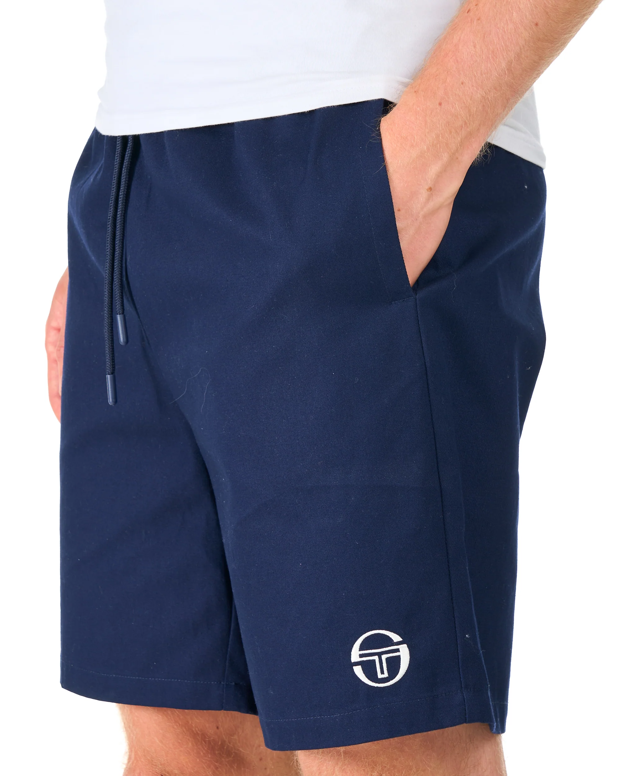 Sergio Tacchini Drawstring Chino Shorts Navy - Image 3
