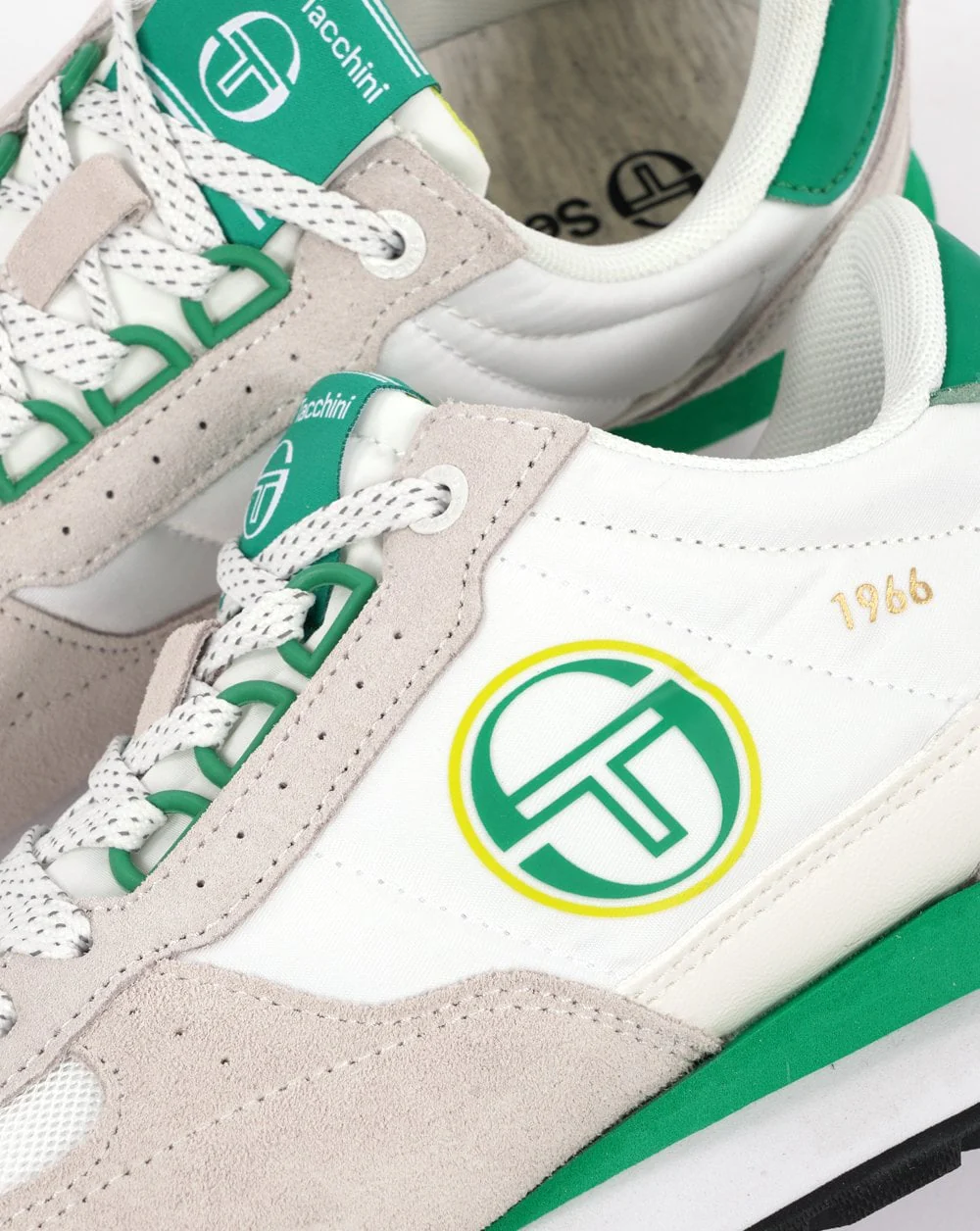Sergio Tacchini Venezia Trainers White Green - Image 3