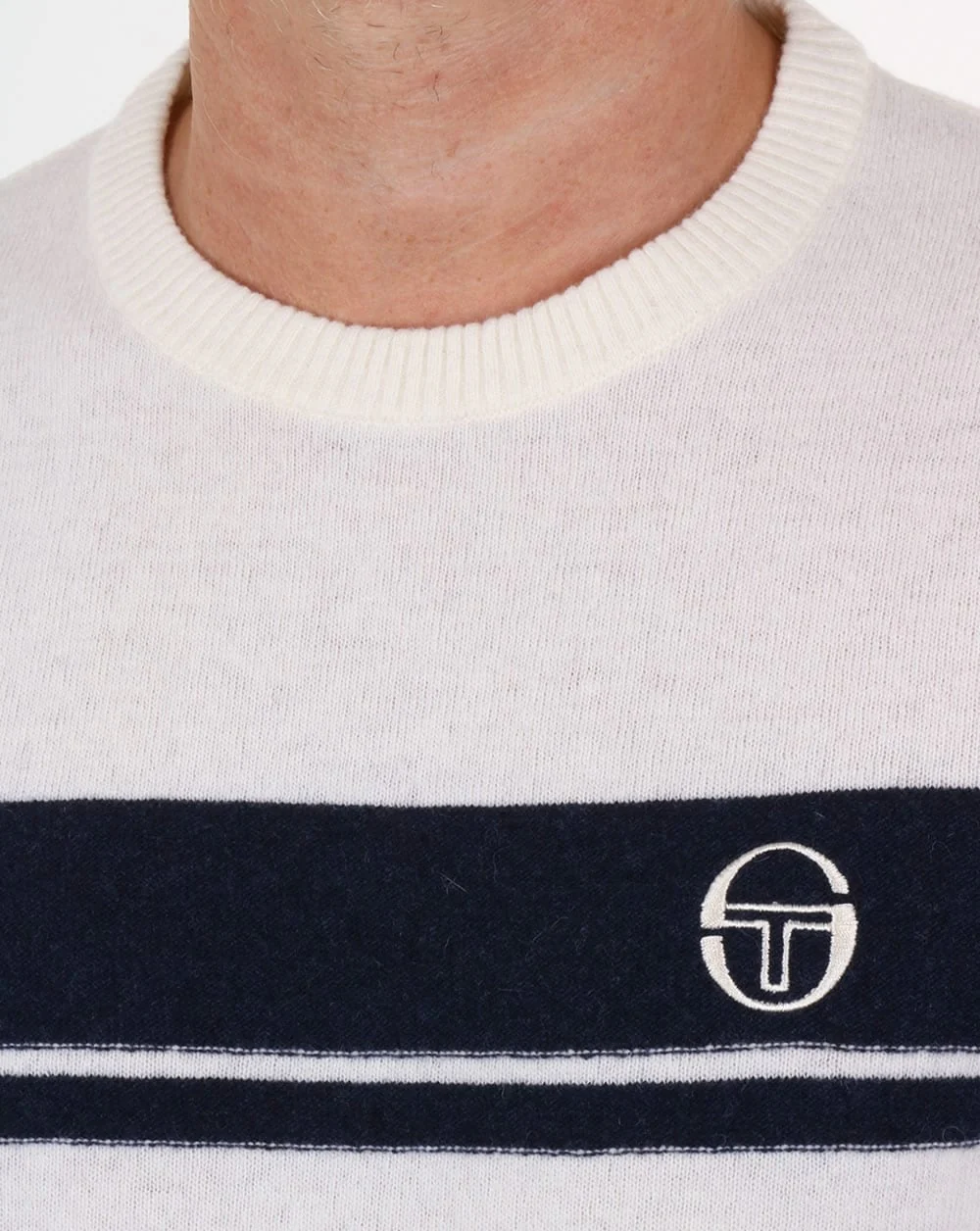 Sergio Tacchini Young Line Jumper Off White/Navy - Image 3