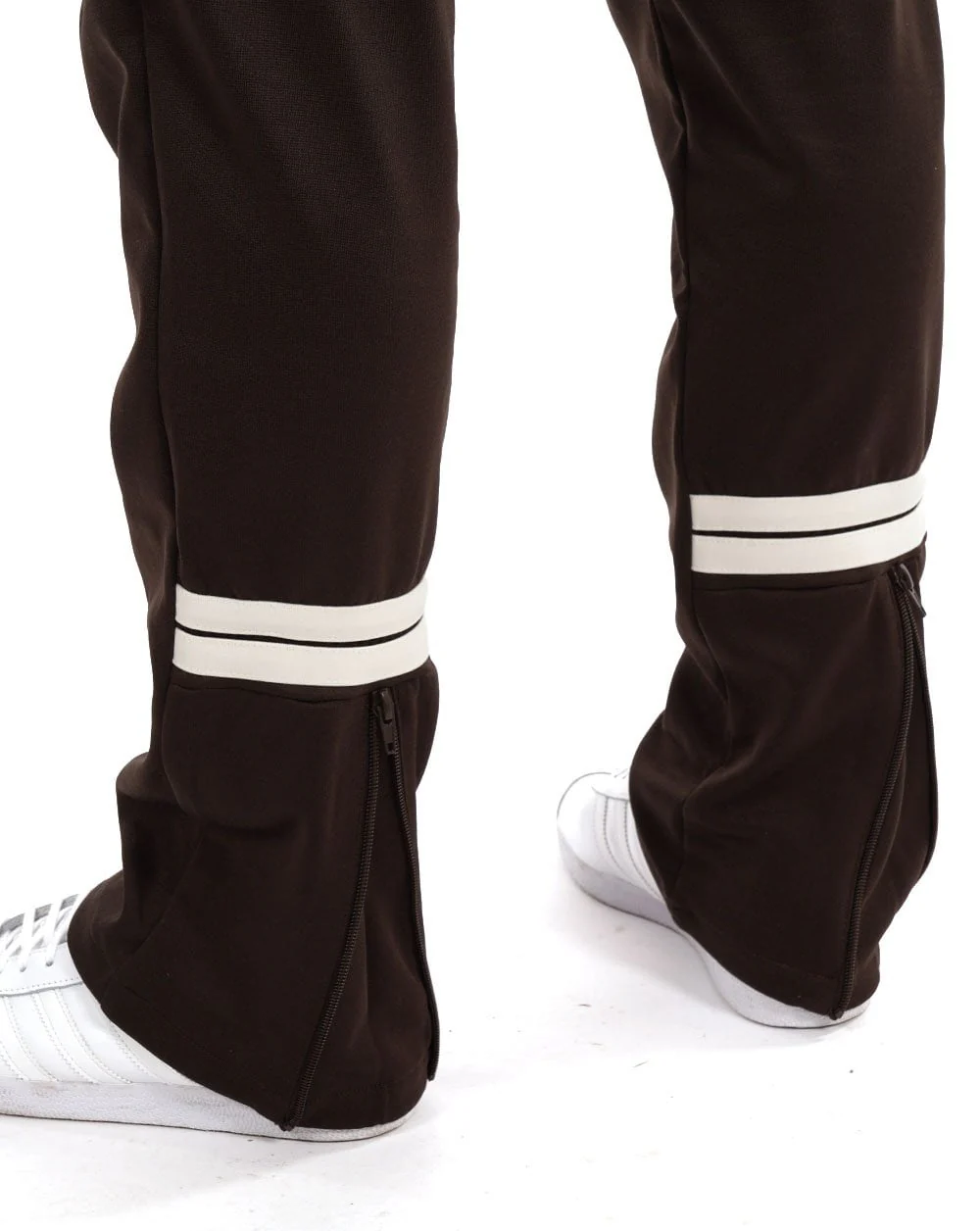 Sergio Tacchini Zip Bottoms Track Pants Dark Coffee - Image 2