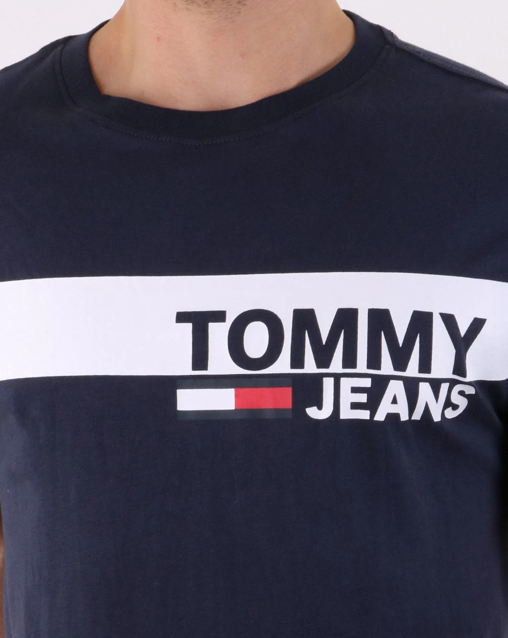 Tommy Hilfiger Box Logo T'Shirt Navy - Image 3