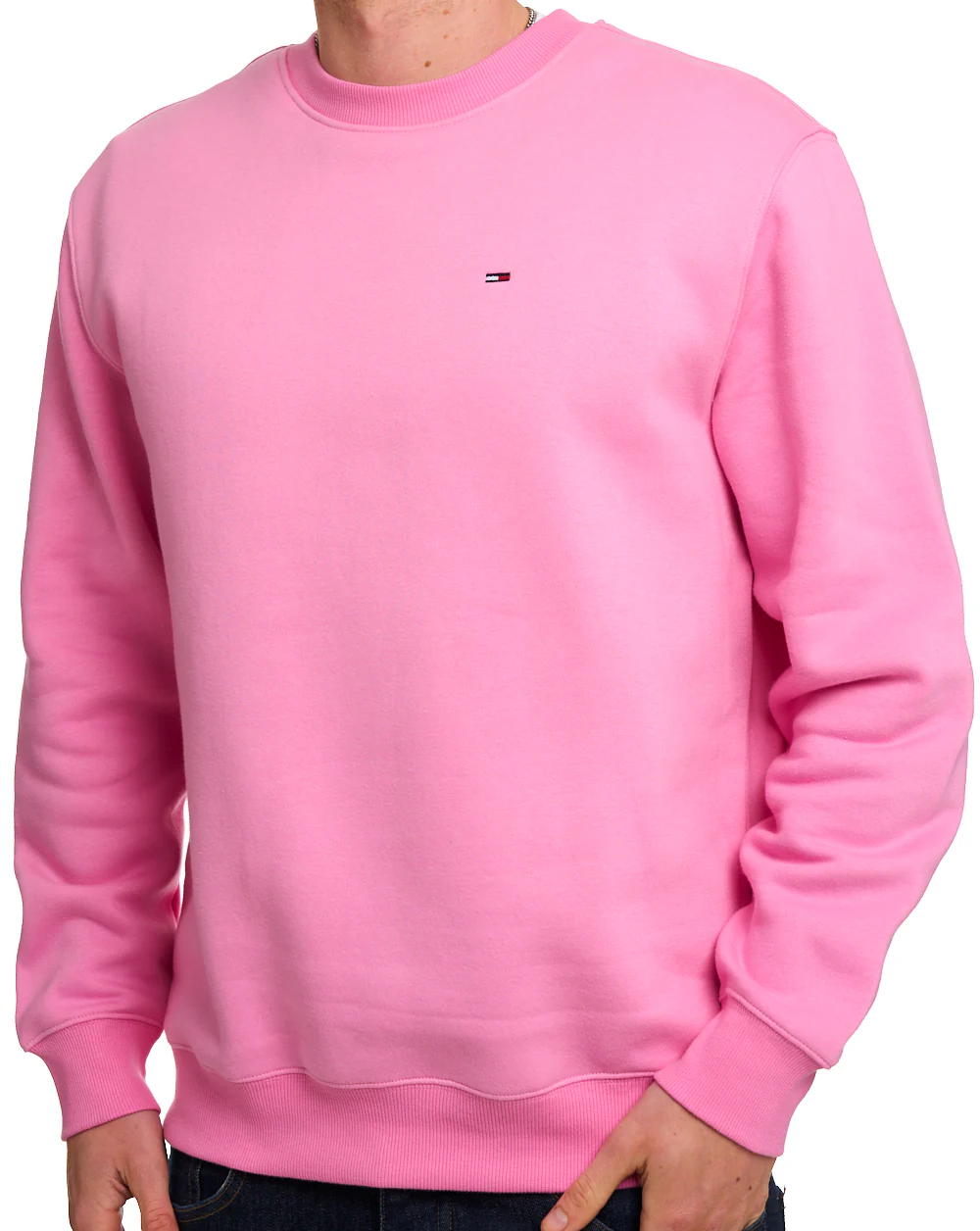 Tommy Jeans Flag Crew Sweatshirt Pink - Image 3