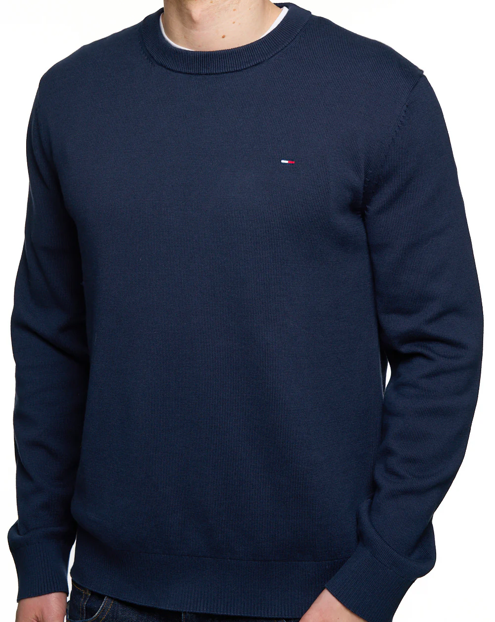Tommy Jeans Flag Lightweight Jumper Dark Navy - Image 2
